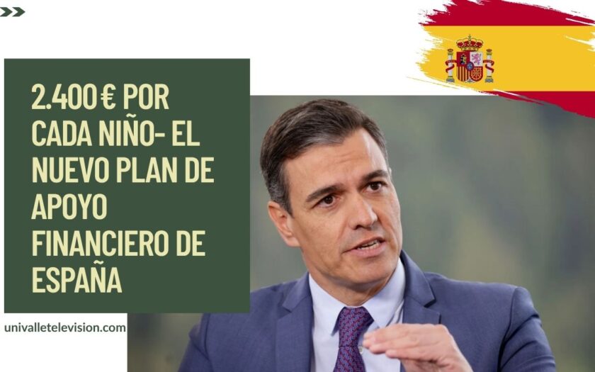 2.400 € por cada niño- el nuevo plan de apoyo financiero de España